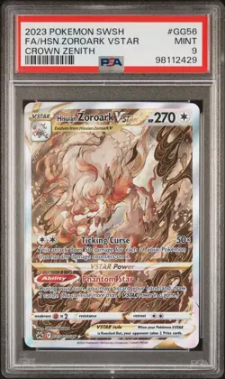 2023 POKEMON SWORD & SHIELD CROWN ZENITH FULL ART/HISUIAN ZOROARK VSTAR PSA 9 - Image 1