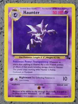 Pokemon - Haunter - 21/62 - Fossil - WOTC - Rare - NM/LP - Image 1