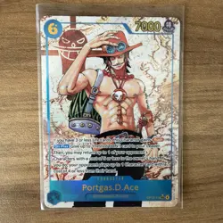 One Piece TCG Portgas D. Ace OP13-119 Alt Art SEC “Carrying On His Will” NM Foil - Image 1