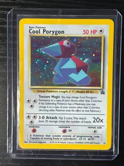 Pokemon TCG Cool Porygon Black Star Promo Holo Foil Near Mint NM - SWIRL - Image 4