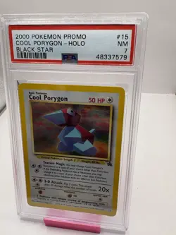 2000 POKEMON PROMO COOL PORYGON HOLO BLACK STAR #15 PSA 7 TRADING CARD GAME TCG - Image 1