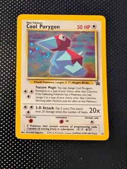 Pokemon TCG English Cool Porygon Holo Black Star Promo #15 Gigantic Swirl - Image 1
