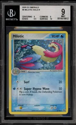 Pokemon Milotic EX Emerald Holo Rare #8 BGS 9 Mint - Image 1