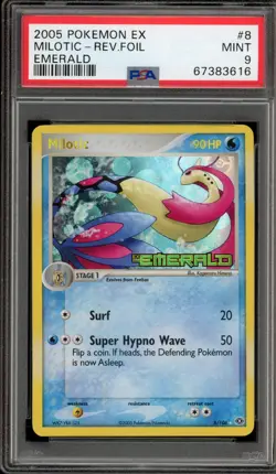 Pokemon Milotic EX Emerald Reverse Holo Rare #8 PSA 9 Mint - Image 1