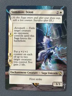 Summon: Ixion MTG Final Fantasy Commander Hand Painted Extended Full Altered Art - Image 1