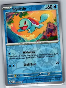 Squirtle - 007/165 Reverse Holo SV: Scarlet & Violet 151 - Pokemon Card - NM - Image 1