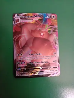 Pokemon Greedent TCG VMAX Fusion Strike Holo Ultra Rare Card 272/264 - Image 2