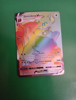 Pokemon Greedent TCG VMAX Fusion Strike Holo Ultra Rare Card 272/264 - Image 4