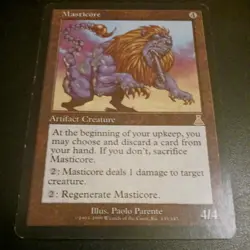 Mtg Masticore LP 134 Urza's Destiny Reserved List Rare Artifact Creature Card - Image 1