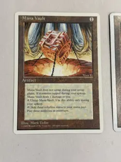 Mana Vault MTG Magic the Gathering 4th Edition 2 Cards NR Auction Pair - Image 2