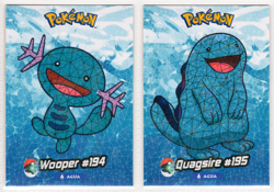 POKEMON - CRYSTAL CARD COLLECTION * WOOPER & QUAGSIRE - CRACKED ICE HOLO - Image 1