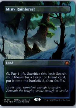 Magic_the_gathering Special Guests #111 Misty Rainforest (Borderless) Foil .V04 - Image 1