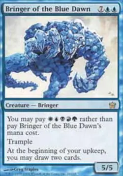 MTG Bringer of the Blue Dawn, Moderate Play, English Fifth Dawn - Image 1