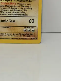 Pokemon TCG Machamp Holo 1st Edition Unlimited Rare Card Base Set 8/102 - Image 4