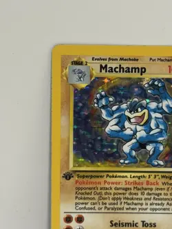 Pokemon TCG Machamp Holo 1st Edition Unlimited Rare Card Base Set 8/102 - Image 5