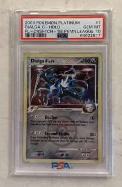 2009 Pokemon Platinum League Promo Dialga G #7 Population 1/138 Graded PSA 10 - Image 1