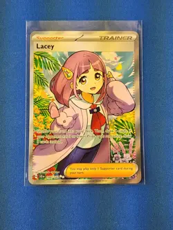 Pokemon Lacey 166/142 Stellar Crown Full Art Trainer NM - Image 1
