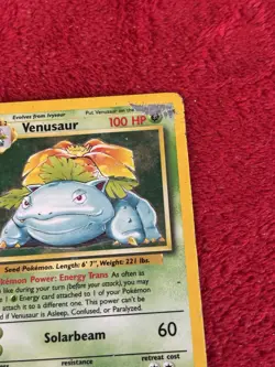 Venusaur 015/102 Base Set Holo Wotc Pokemon Card 1999 Played - Image 3