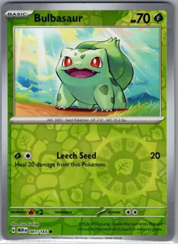 Bulbasaur 001/165 Reverse Holo SV: Scarlet & Violet 151 - Pokemon Card - NM - Image 1