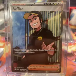 Pokemon TCG Ruffian Full Art Trainer Journey Together Ultra Rare Card 181/159 - Image 3
