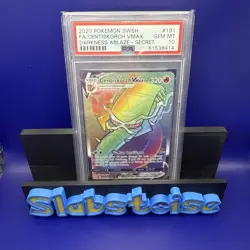 2020 POKEMON SWORD & SHIELD DARKNESS ABLAZE #191 CENTISKORCH VMAX SECRET PSA 10 - Image 1