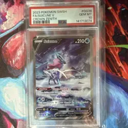 Pokemon Suicune V GG38/GG70 Crown Zenith Galarian Gallery PSA 10 Ultra Rare Holo - Image 1