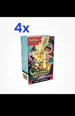 4x Pokemon TCG Mega Evolution Ascended Heroes Booster Bundle PRESALE CONFIRMED - Image 1