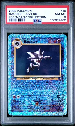 2002 POKEMON LEGENDARY COLLECTION #46 HAUNTER-REVERSE FOIL PSA 8 - Image 1