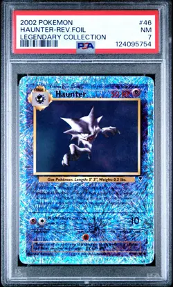 2002 Pokemon Haunter Reverse Holo Pokemon Legendary Collection 46/110 PSA 7 - Image 1