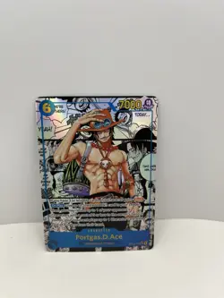 One Piece Card Game Carrying On His Will Portgas.D.Ace OP13-119 SEC Manga! - Image 1