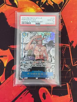 One Piece JPN - Portgas D. Ace OP113-119 Manga SEC PSA GEM MINT 10 - Image 1
