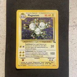 Magneton 11/62 Pokemon Card TCG Fossil Set Unlimited Holo Rare - Image 2