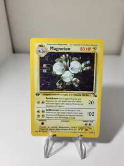 Pokemon TCG Fossil Magneton FIRST EDITION 11/62 Holo Rare MP Condition - Image 1