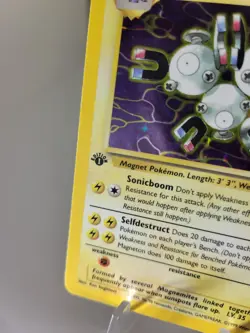 Pokemon TCG Fossil Magneton FIRST EDITION 11/62 Holo Rare MP Condition - Image 3