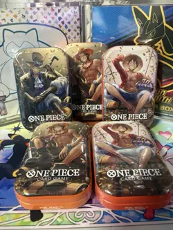 ONE PIECE CARD GAME - TIN PACK SET VOL. 2 (TS-02, OP13) x 5 READY TO SHIP - Image 1
