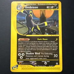 Pokemon TCG 2002 Umbreon Aquapolis 41/147 Non Holo Rare Card regular e-reader - Image 1