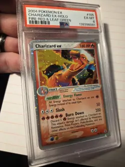 Pokemon Charizard EX 105/112 Holo Rare FireRed LeafGreen 2004 PSA 6 EX-MT - Image 1