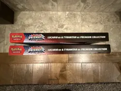 Pokemon Prismatic Lucario Ex Tyranitar Ex Premium Collection Lot of 2 Sams Club - Image 4