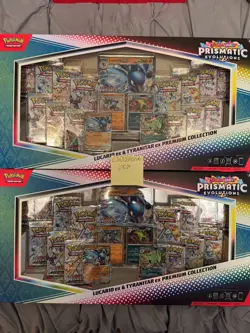 LOT OF 2 Pokemon Prismatic Lucario Ex Tyranitar Ex Premium Collection Sam's Club - Image 1