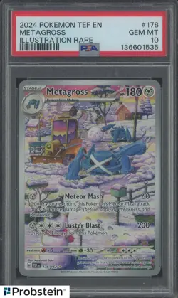 2024 Pokemon Tef En Illustration Rare #178 Metagross PSA 10 GEM MINT - Image 1