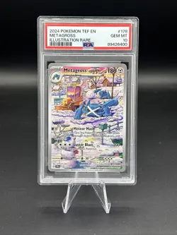 2024 Pokemon Temporal Forces Metagross 178/162 Illustration Rare PSA 10 - Image 1