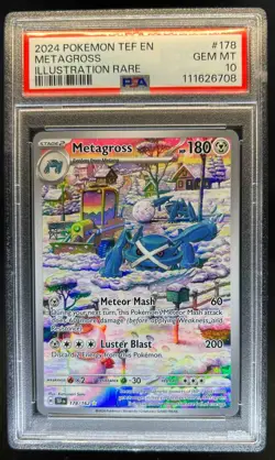 2024 Pokemon SV Temporal Forces Metagross #178/162 PSA 10 - Image 1
