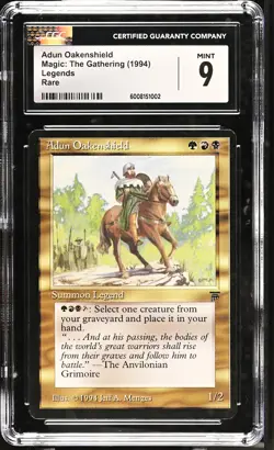 ADUN OAKENSHIELD Legends Rare Reserved List CGC 9 MTG EDH [Nostalgium] - Image 1