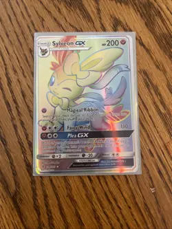 Pokemon TCG Sylveon GX Guardians Rising Holo Card 158/145 Secret Rare - Image 1