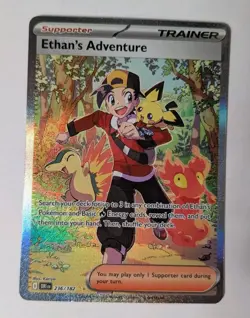 Pokemon TCG - Ethan's Adventure SIR SV10: Destined Rivals 236/182 - NEAR MINT - Image 1