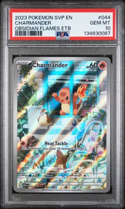2023 POKEMON SVP EN-SV BLACK STAR PROMO #044 CHARMANDER PSA 10 - Image 1