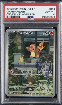 2023 POKEMON SVP EN-SV BLACK STAR PROMO #044 CHARMANDER PSA 10 - Image 1