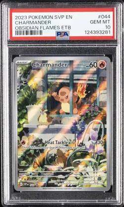 2023 POKEMON SVP EN-SV BLACK STAR PROMO #044 CHARMANDER PSA 10 - Image 1