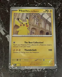 IN HAND | Pikachu At The Museum Natural History Museum Jumbo Pokemon Promo Card - Image 1
