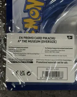 IN HAND | Pikachu At The Museum Natural History Museum Jumbo Pokemon Promo Card - Image 2